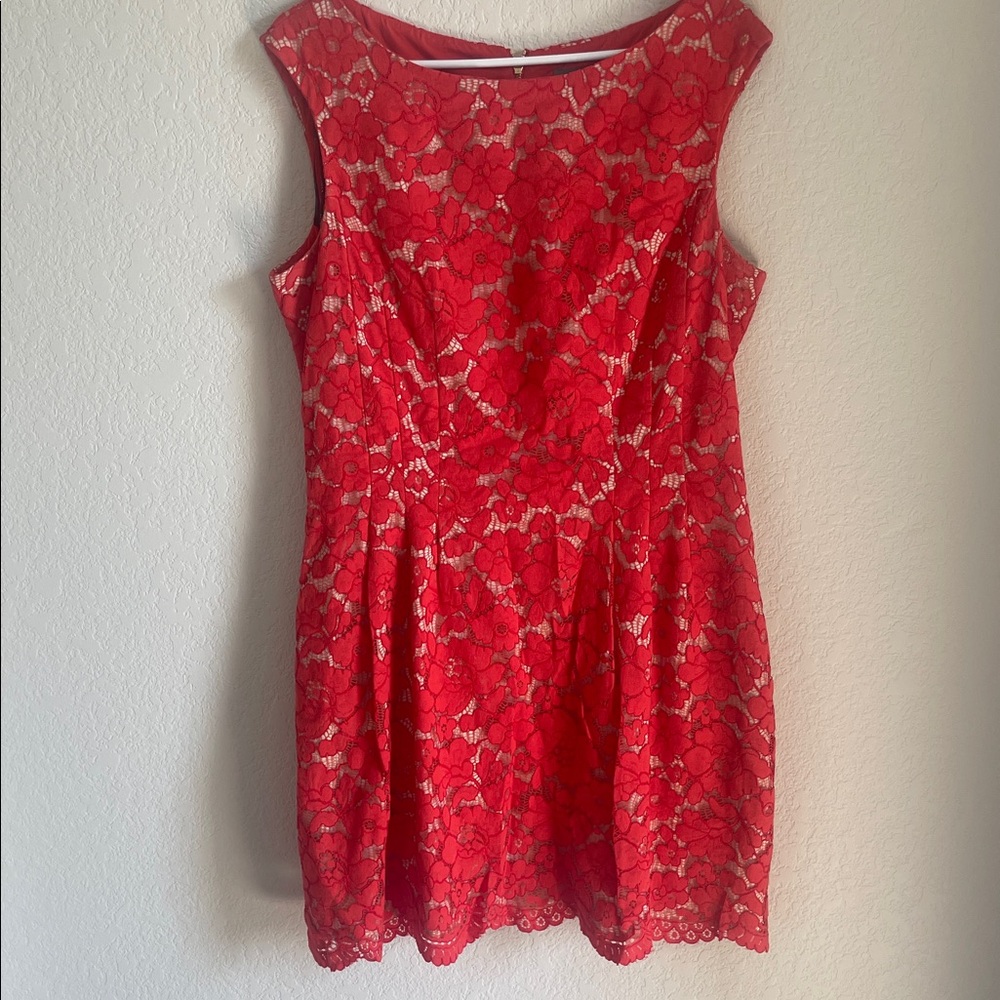 Vince Camuto Red Lace Dress